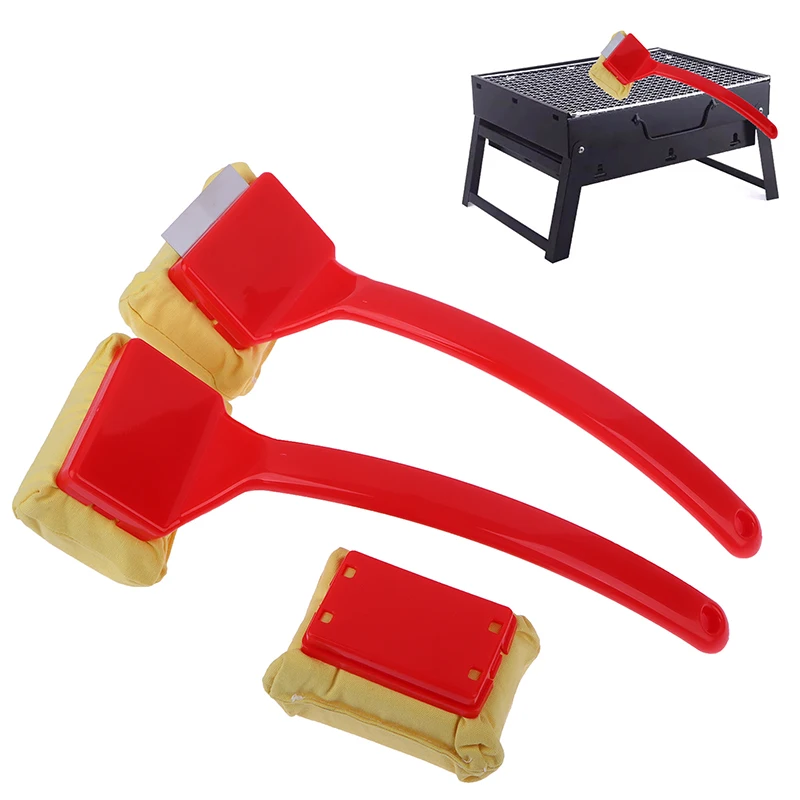 

Grill Cleaner Bbq Brush Scraper Safe Restaurant Outdoor Kit Fire Retardant Kitchen Barbecue Heat Resistant Long Handle Sponge