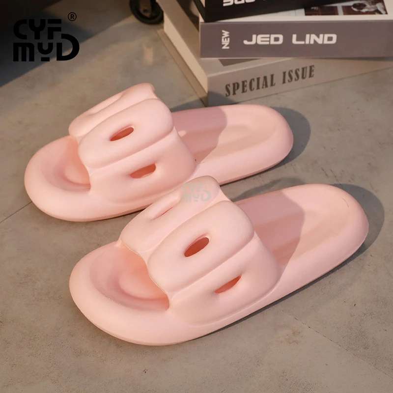Women's Slippers for Home Cute Sturdy Sole Comfortable Woman Shoe Soft Summer EVA Slipper Wear-resistant Bathroom Slide Non-slip