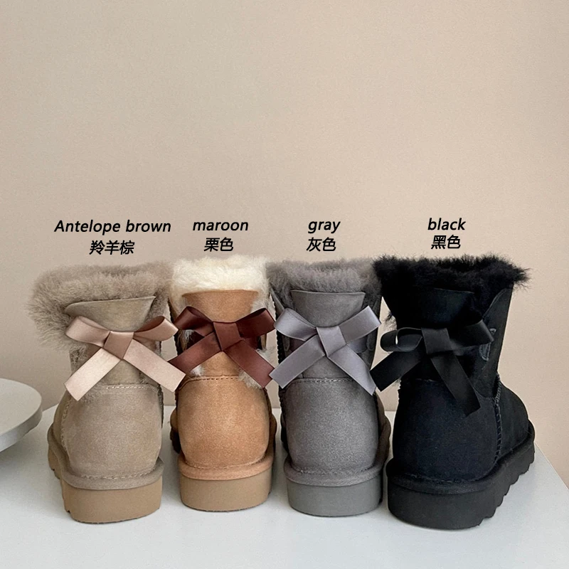 Aobreugg 2023 новые зимние сапоги женские Плюс флисовые утолщенные натуральные