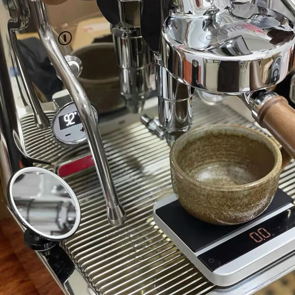 

Espresso Lens Flow Rate Observation Wooden Base Magnetic Coffee Tampering Reflective Mirror For Cafe Machine Tool Wooden Ba Q3Q6