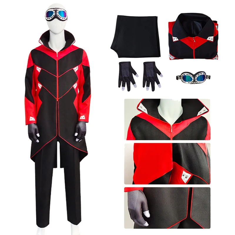 

Halloween Adult Dr Eggman Cosplay Costume Ivo Robotnik Uniform Jacket Pants Accessories Full Suit Carnival Party Men's Clothes