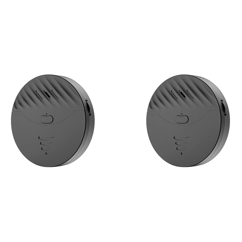 

2X Tuya Smart Wifi Alarm Door And Window Vibration Sensor Security Protection Alert Works With Alexa, Smart Life(Black)