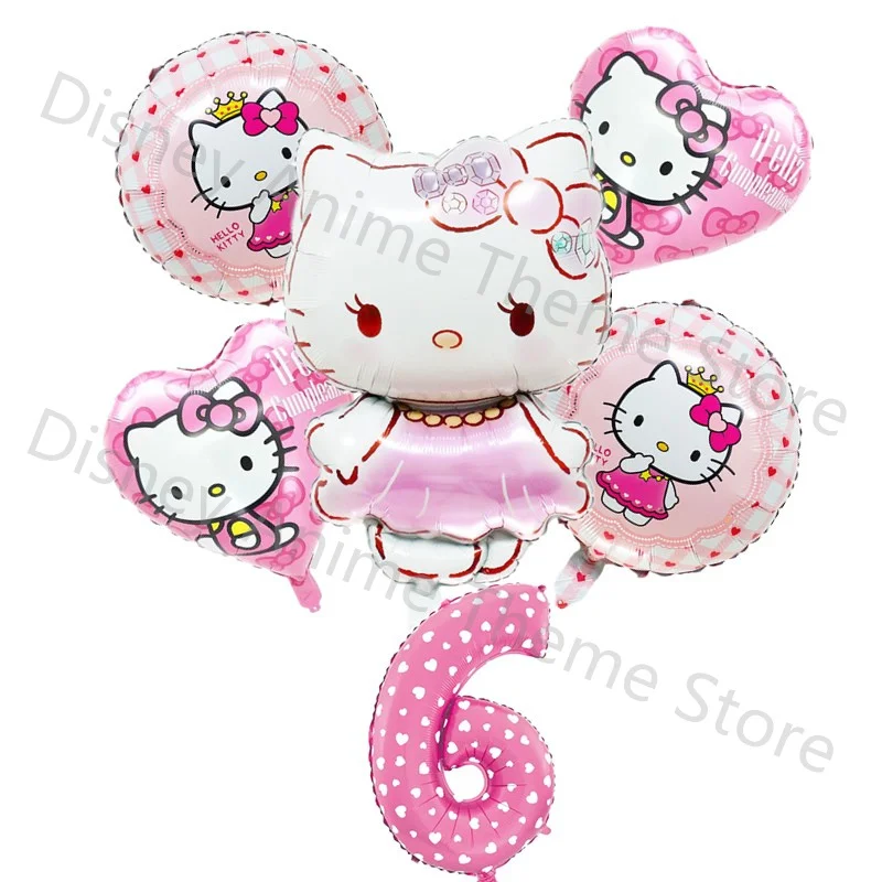 

Набор фольгированных шаров Hello Kitty розового цвета MINISO