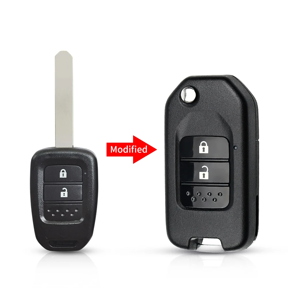 

KEYYOU 3 + 1 4 кнопки дистанционного ключа автомобиля, пустой чехол, замена для Honda Honda Accord Civic CRV 2016 2017 City FRV XRV Vezel