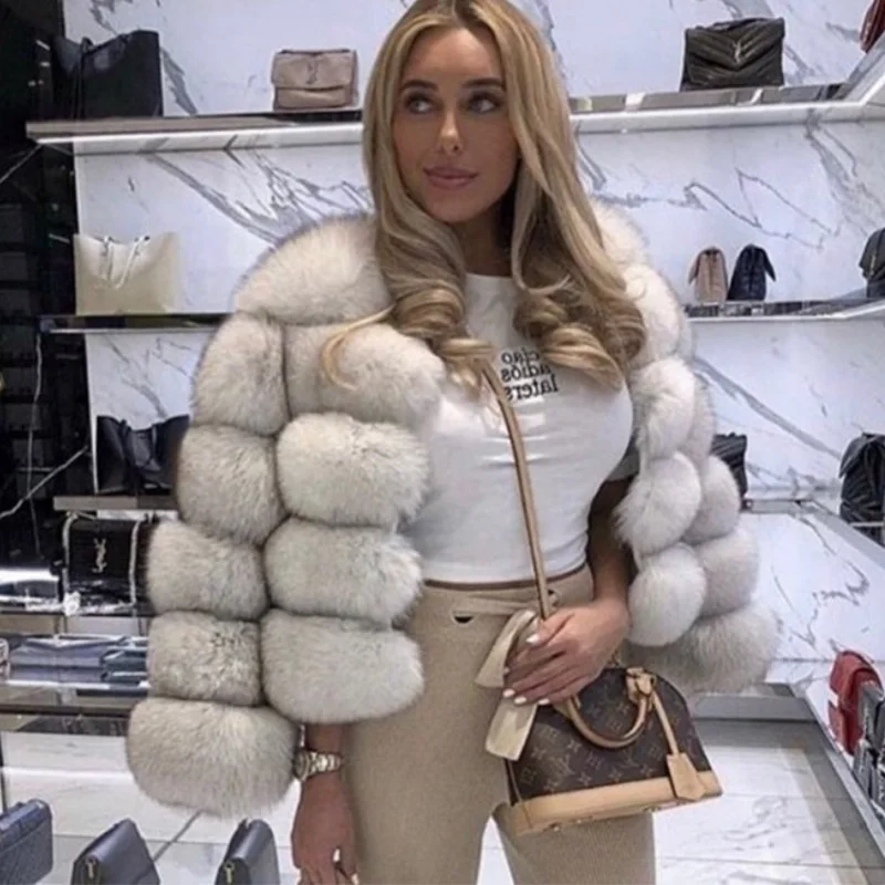 Winter Faux Fur Coat Women's Short Long Sleeve Large Size Jacket Fashion Jaqueta Feminina Inverno Casacos De Inverno Feminino