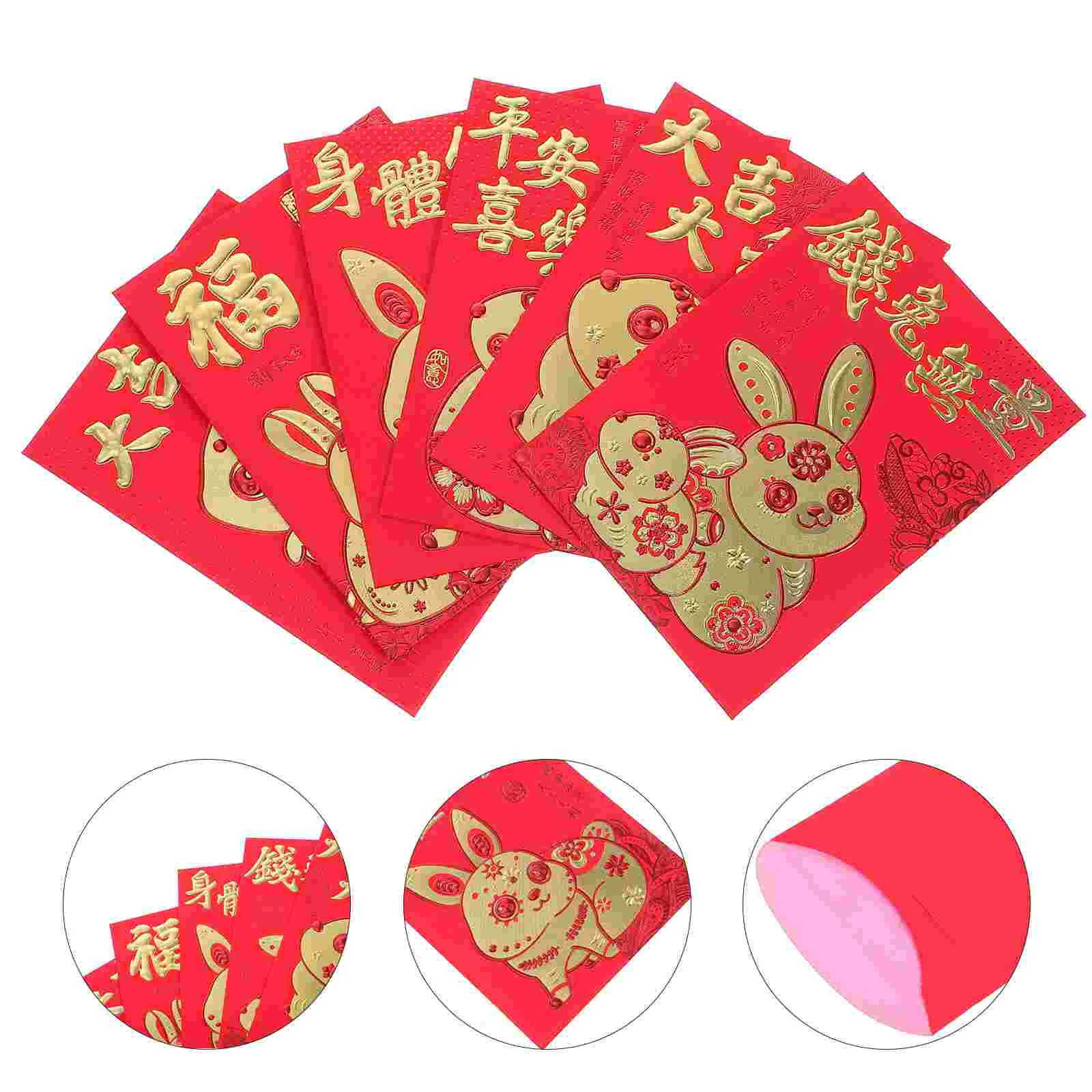 

Red Envelope Year Money Packet Chinese New Rabbit Gift Envelopes Minizodiac Pocket Bao Hong Lucktraditional Greetingfor The