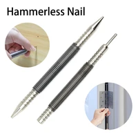 hammerless nail spring door pin removal tool set hinge pin punch holes punch spring loaded marking metal woodwork drill bit