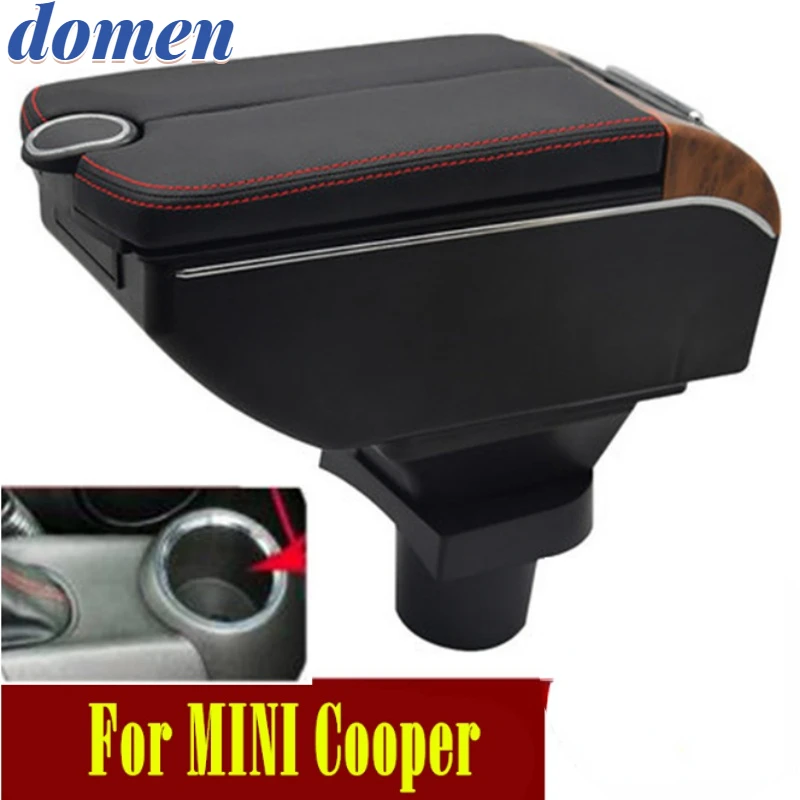 

For MINI Cooper R50 R52 R53 R56 R57 R58 F55 F56 F57 Countryman R60 F60 Armrest box Double doors open 7USB
