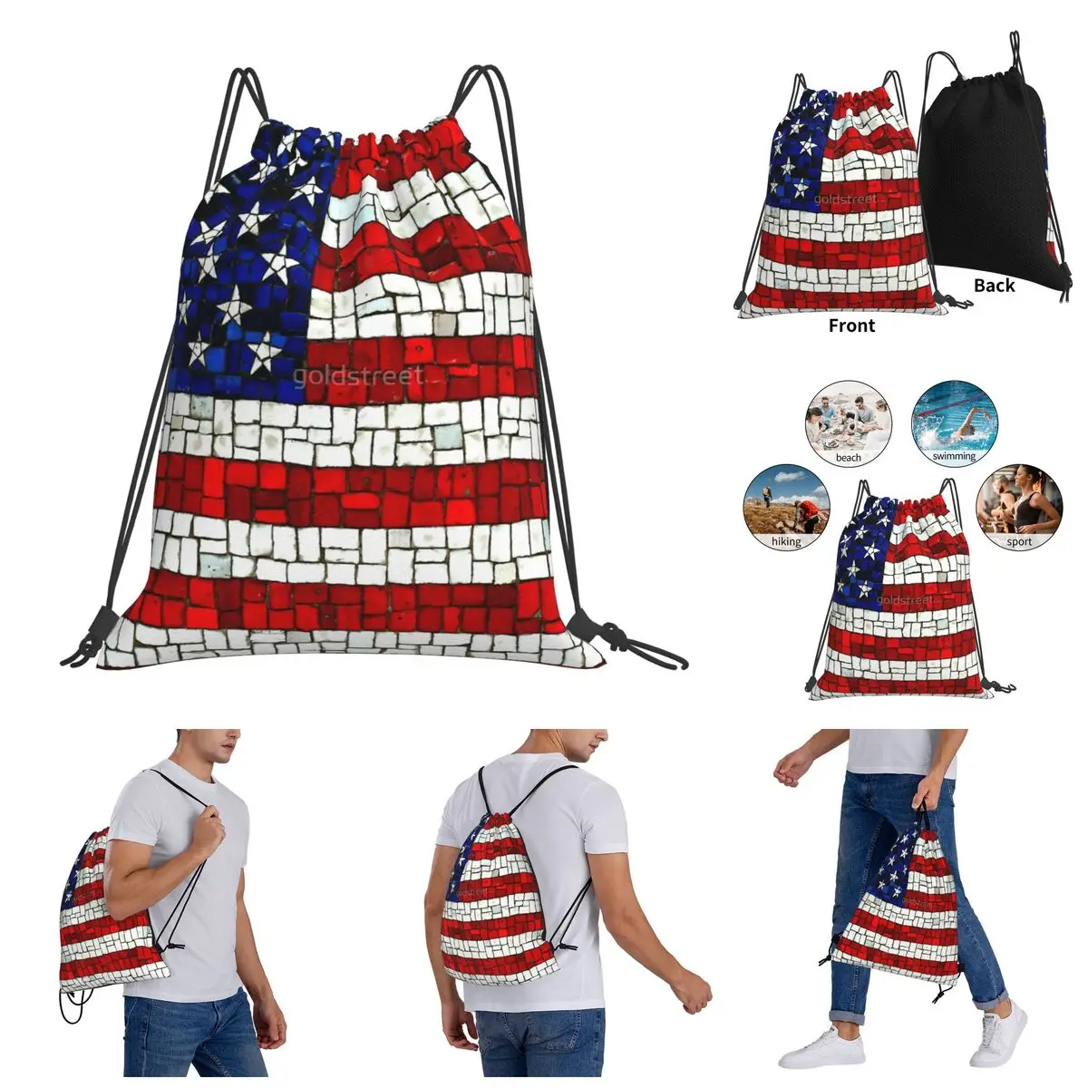 

Рюкзак с пехотным флагом, новинка, сумки на шнурке с юмором, сумка для спортзала, рюкзак