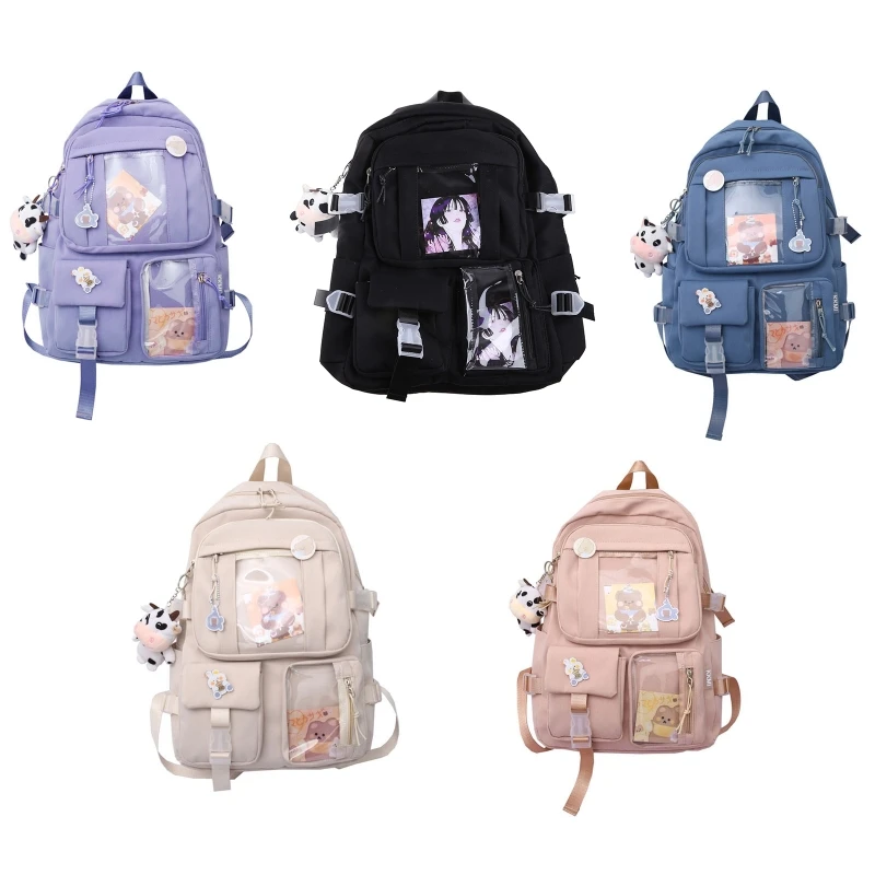 

Backpack Nylon Students Schoolbag Shoulder Tote Bag Casual Daypack