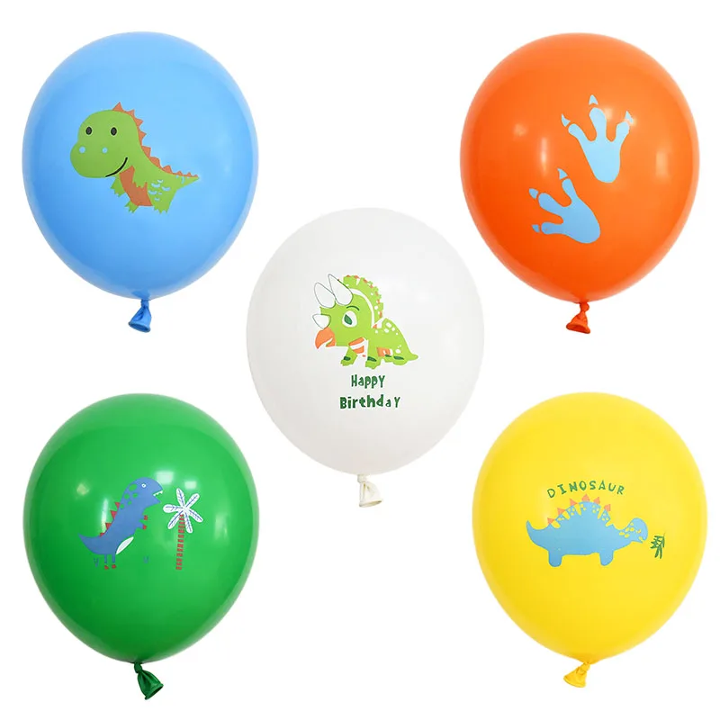

10pcs Dinosaur Latex Balloons for Kids Jurassic World Jungle Birthday Party Decoration Supplies Baby Shower Air Globos Boy Toy