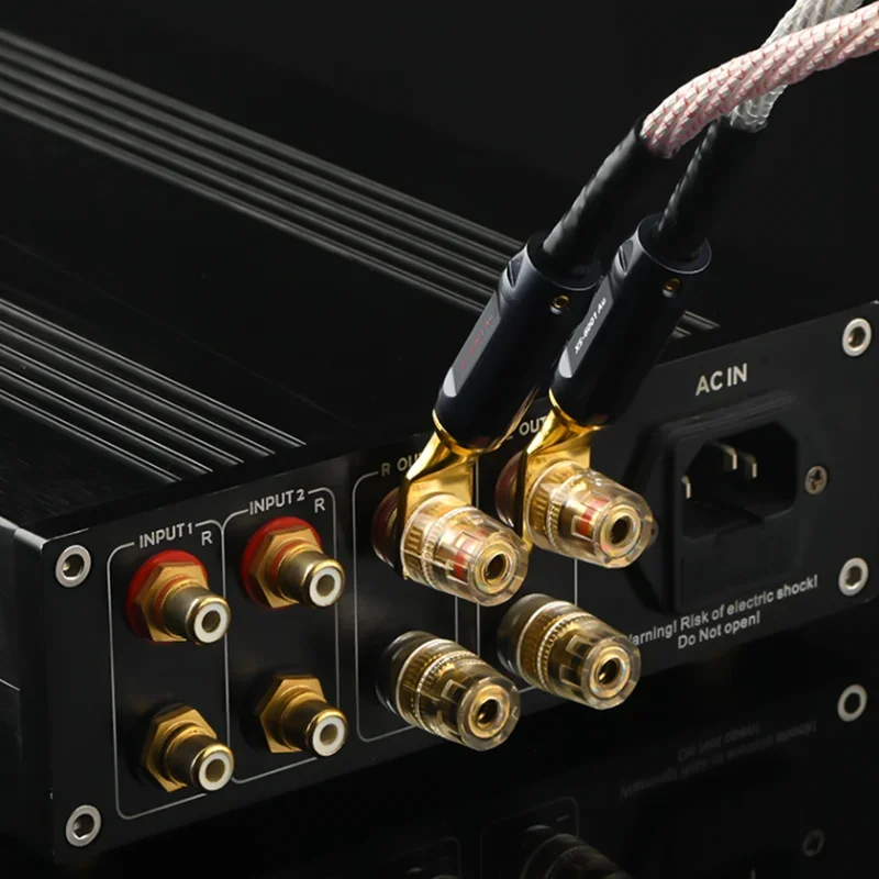 4 шт. U-образный разъем медный позолоченный Y-образный Hi-Fi аудиоусилитель динамик