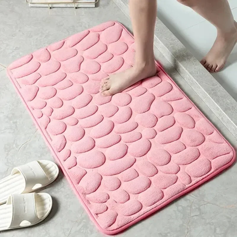 Alfombra de terciopelo en relieve espuma viscoelástica alfombra antideslizante para baño sala estar suelo