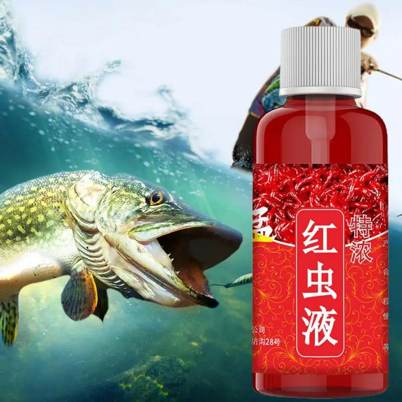 

60ml Strong Fish Attractant Concentrated Red Worm Liquid Fish Bait Additive High Concentration FishBait For Trout Cod Carp Bass