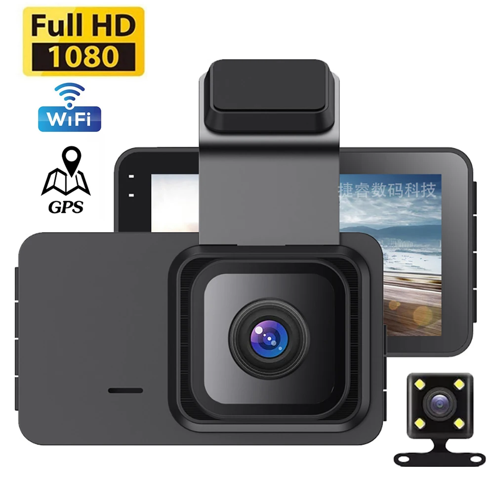 

Car DVR WiFi Full HD 1080P Dash Cam Rear View Vehicle Camera Video Recorder Black Box Auto Dashcam GPS Logger Car Accessories