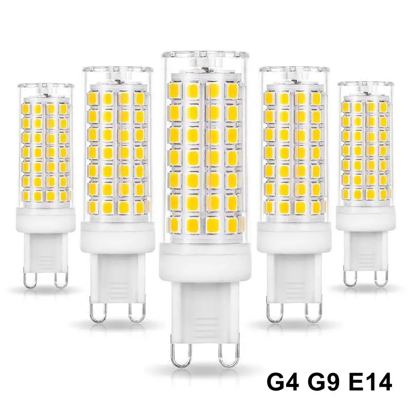 

2022 NEW Mini G4 G9 E14 LED Lamp 3W 5W 7W 9W 12W AC220V LED Corn Bulb SMD2835 360 Beam Angle Replace Halogen Chandelier Lights