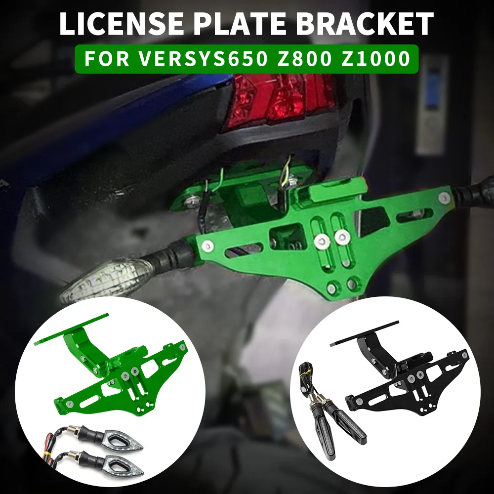 

For Kawasaki Versys 650 Versys650 Z800 Z1000 Z650 Z900 Motorcycle License Plate Bracket Licence Plate Holder Frame Number Plate