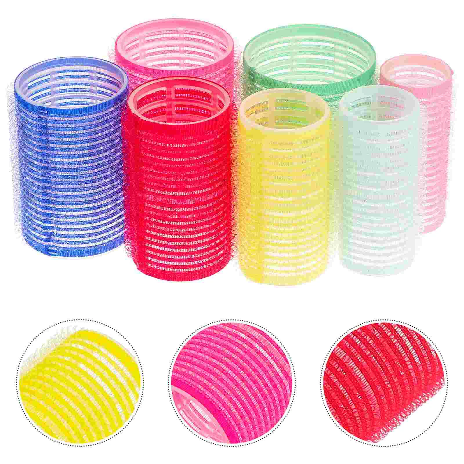 

Hair Rollers Self Curlers Grip Roller Curler Bangs Styling Bang Adhesive Curling Holding Hairdressing Tools Volume Plastic Set