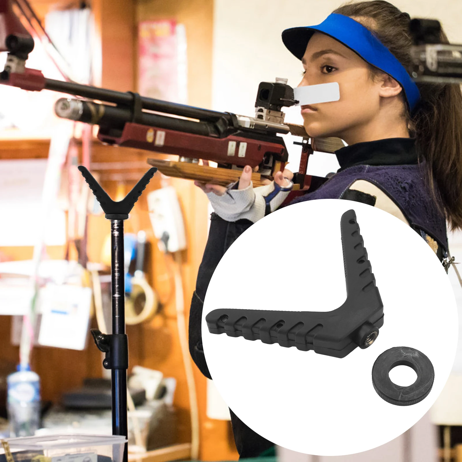 

Edc Rack Shooting Rest Rack Non-skid Shooting Rod Rack For Shooting Hunting Stick Mono-pod Tripod