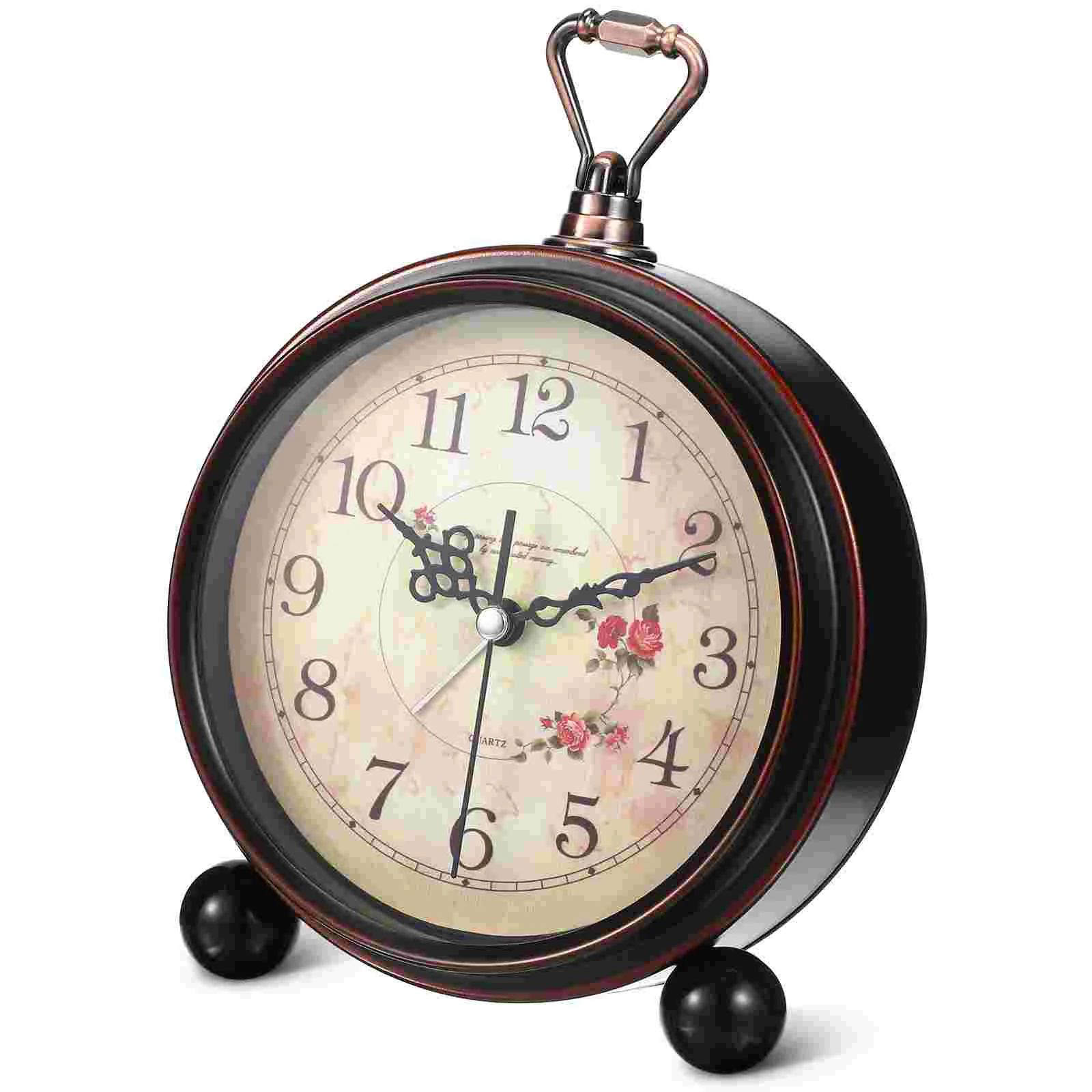 Alarm Clock Digital Desk Kids Quiet Non-Ticking Fashion Vintage Style Office Clocks