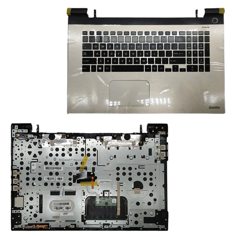 Новая подставка для ноутбука с клавиатурой US верхняя крышка корпуса Toshiba Satellite L70-C