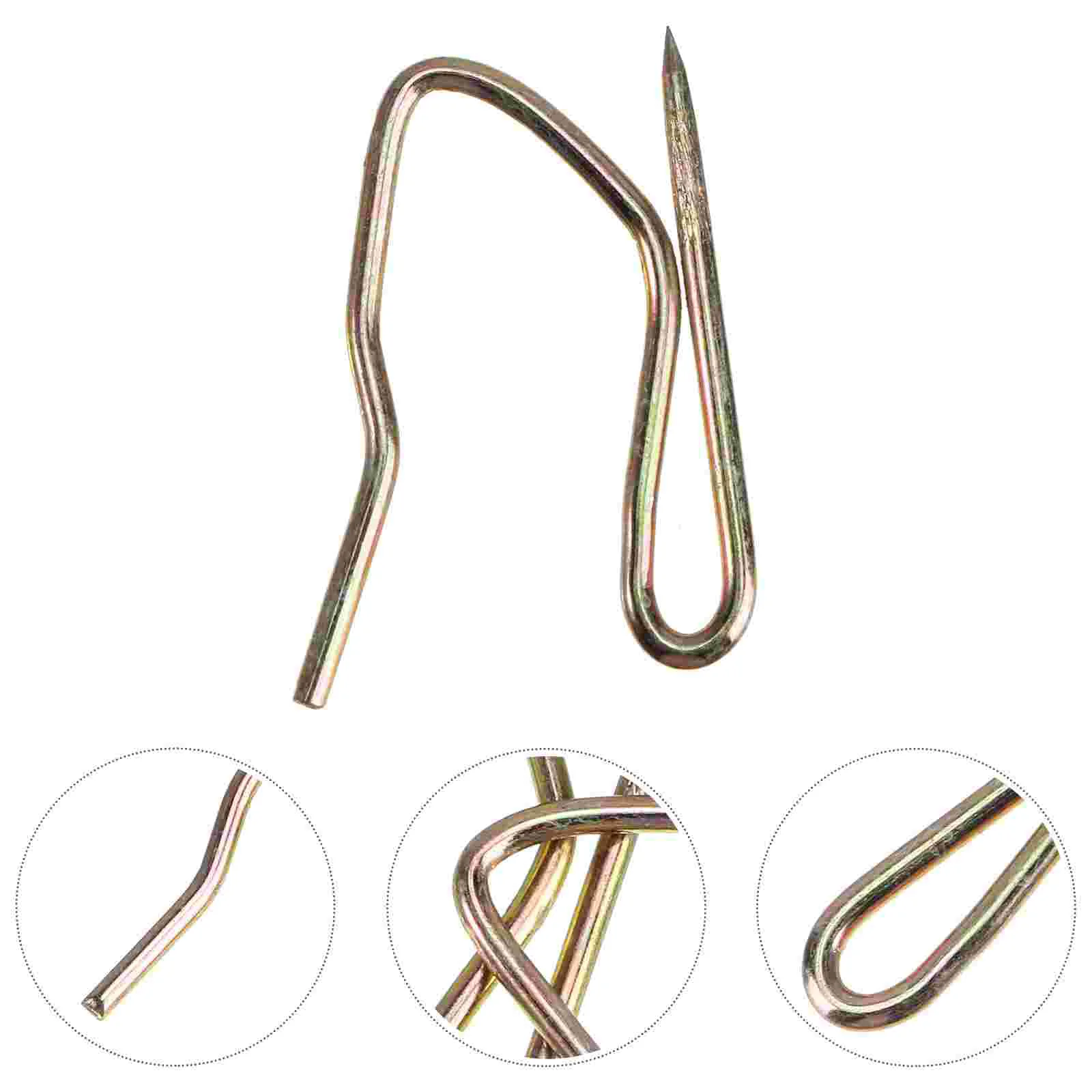 

1 Box/400PCS Stainless Steel Curtain Hook Curtain Single Hook Curtain Hook Part