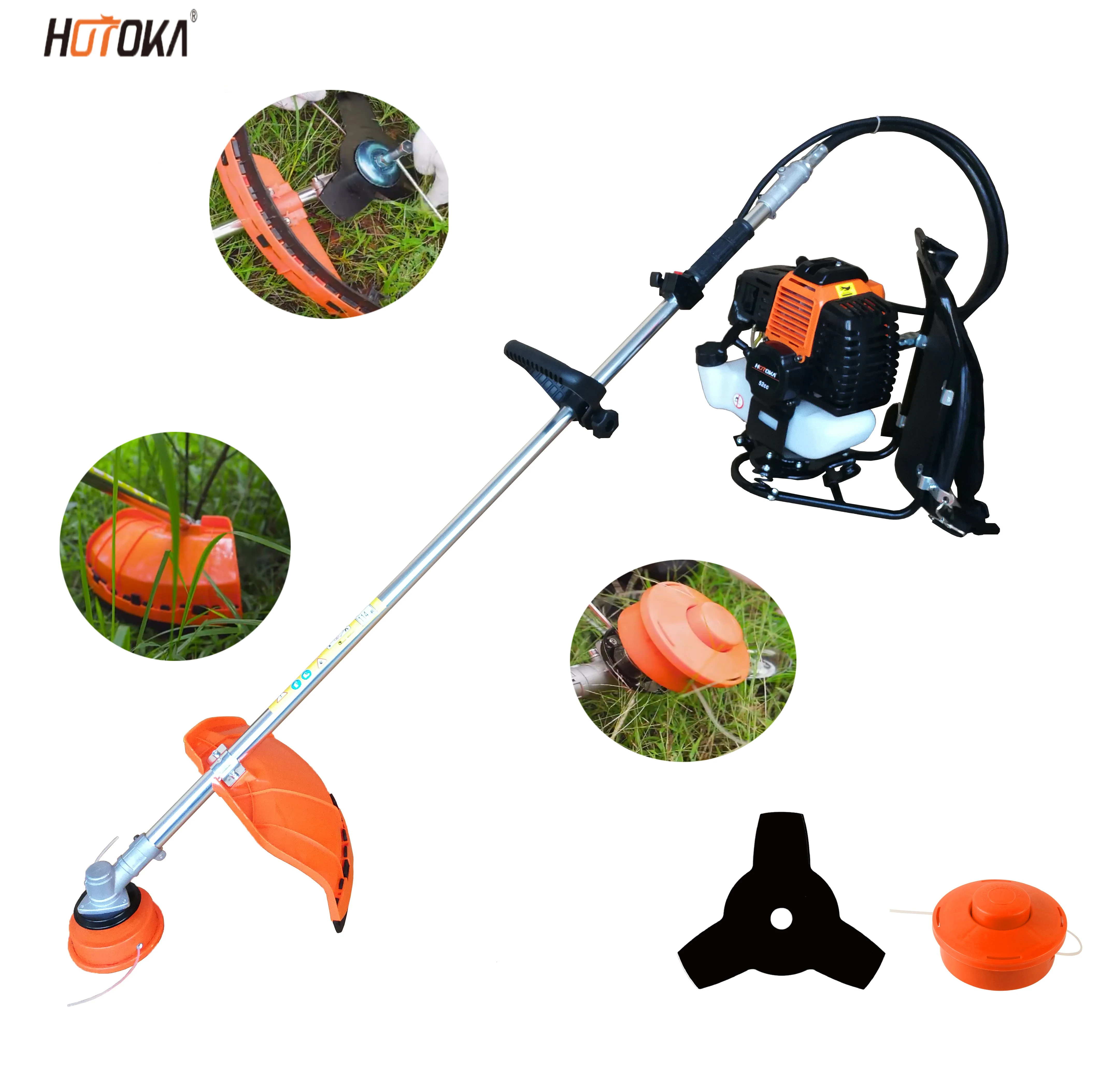 

High quality 52cc Power Tools Grass Trimmer Cutting Machine Petrol Garden Brush Cutter