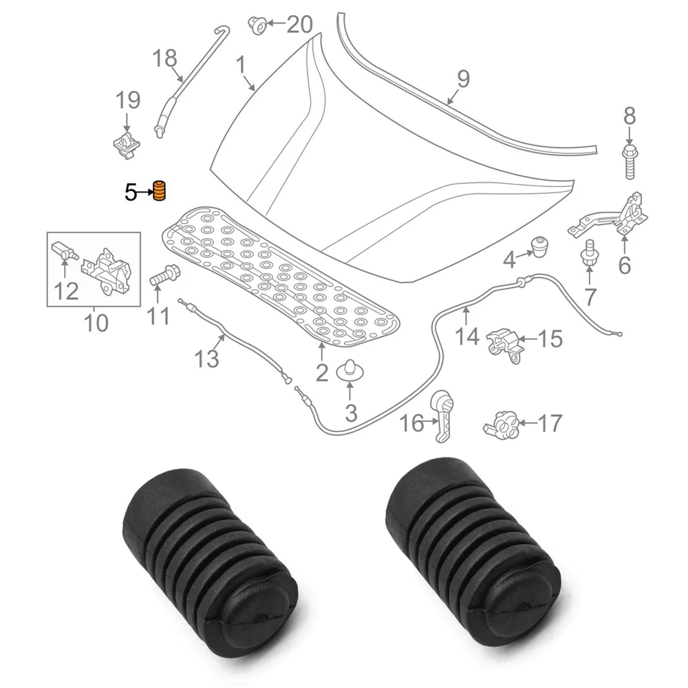 2x автомобильный бампер капот крышка подушка задней двери резиновый стопорный
