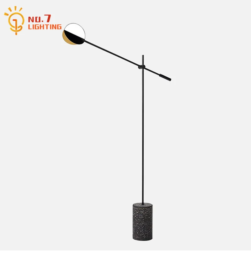 

Nordic Design Fashion Minimalist Led Standing Lights Modern Vertical Floor Lamp Marble Base Living/model Room Bedroom Study Hall