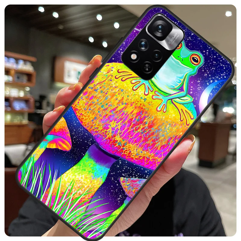 Фото Чехол Frong Froggy Art Groovy Hippie для Redmi Note 11 Pro, чехол для Xiaomi Redmi Note 10 7 8 9 Pro 8T 9S 10S 11S 9A 9C 9T Coque №5