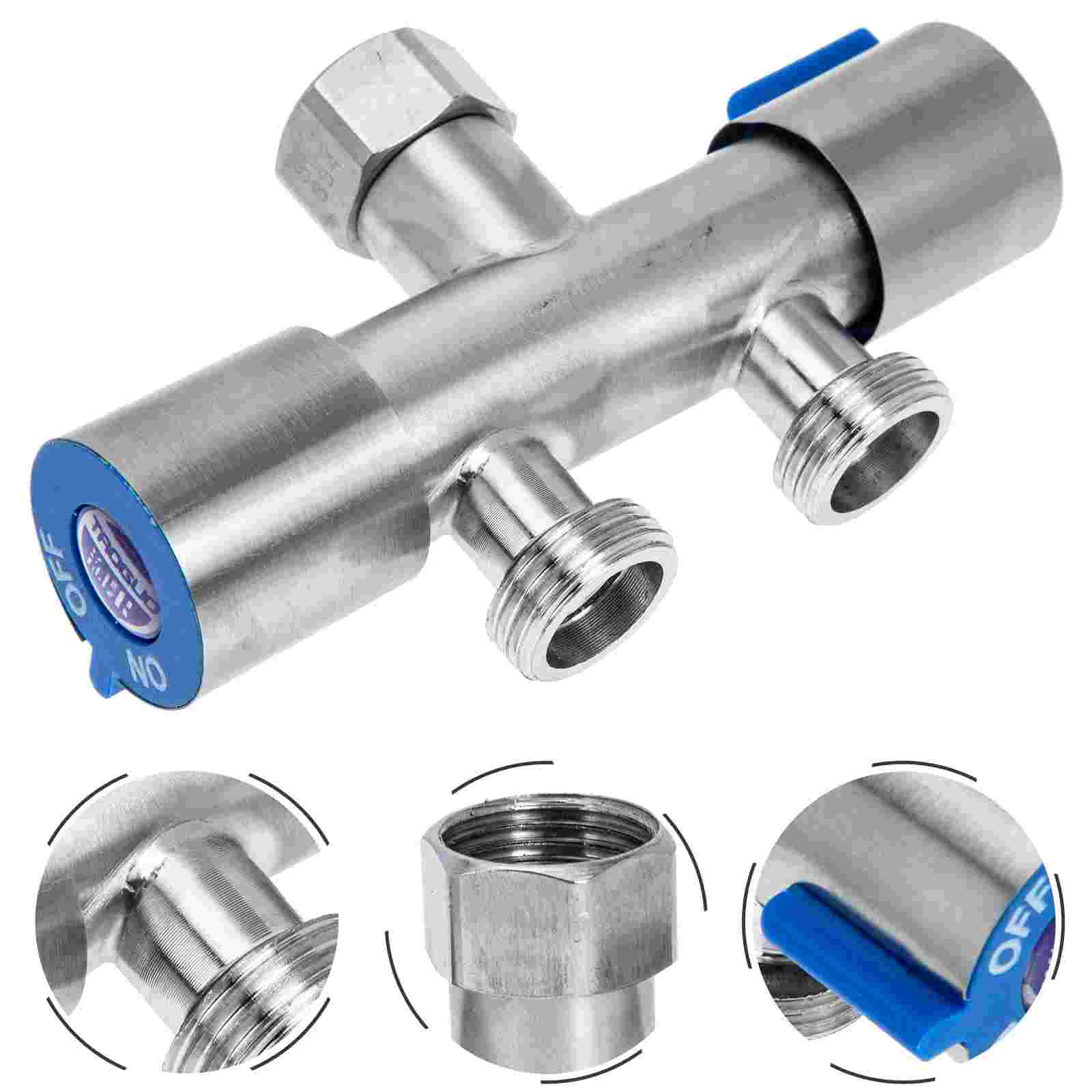 

Hosesplitter Adapter Connector Water Way 2 Stainless Spigot Leakproof Garden Connectors Steel Metal Outdoortwo Accessory Home