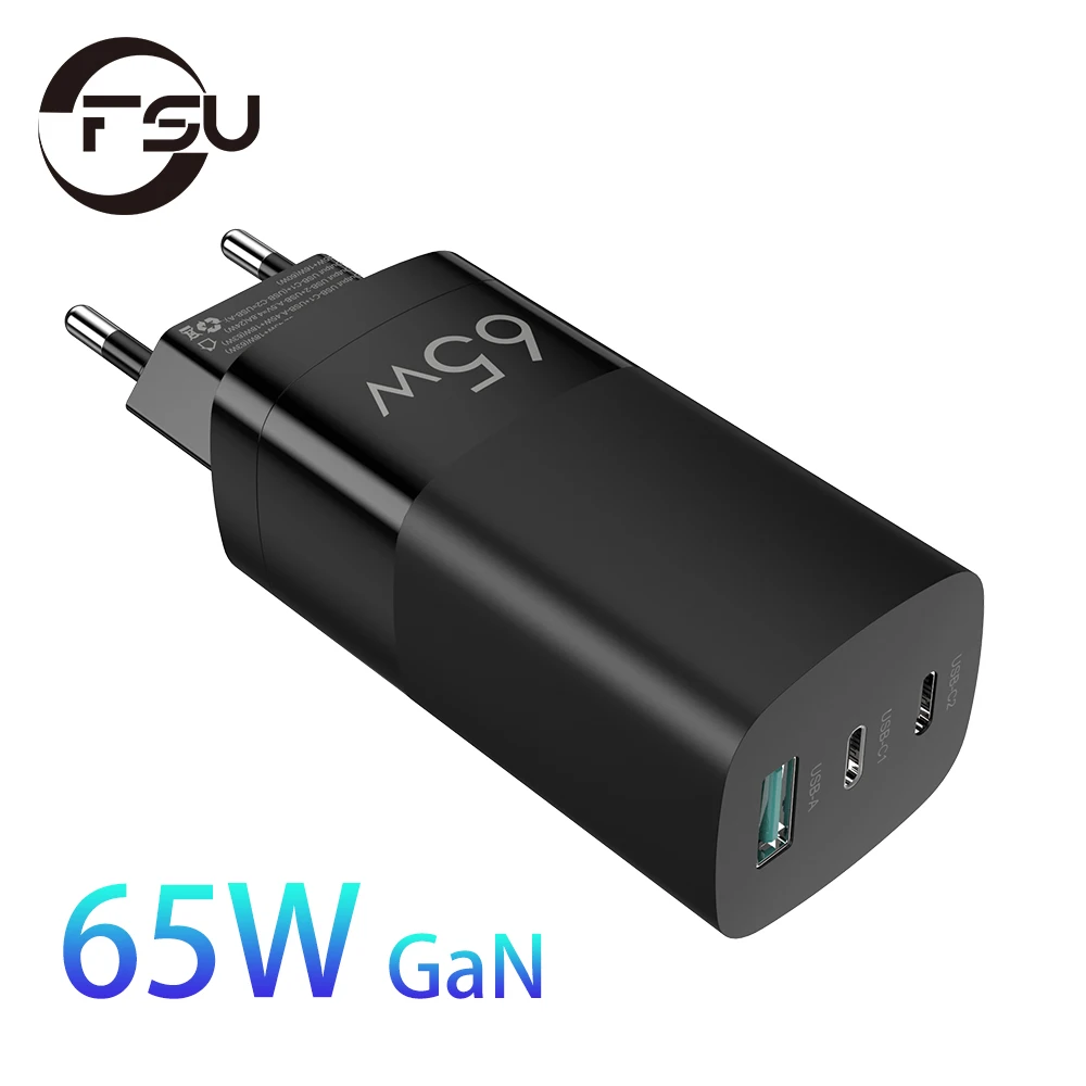 FSU 65W PD Charger Quick Charge 4.0 3.0 Type C PD USB Charger Portable Fast Charger For iPhone 14 13 12 Xiaomi Samsung Laptop