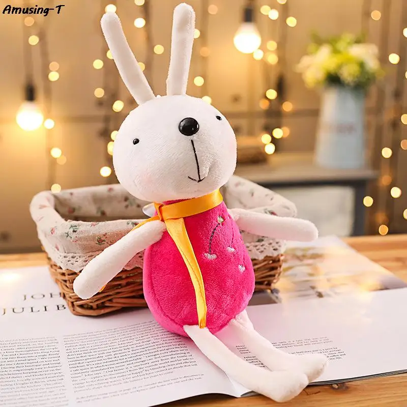 Random 1pc hot 12/17cm Cute Soft Rabbit Stuffed Plush Animal Bunny Toy Pets For Baby Girl Kid Gift Animal Doll Keychain images - 6