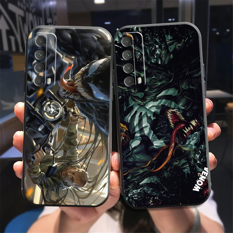 

Marvel Venom Phone Case For Huawei P Smart Z P20 P30 Honor 8X 9 9A 9X 10 10 Lite Funda Back Carcasa Liquid Silicon