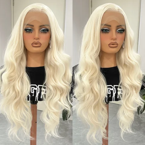 Синтетический кружевной парик Lu's Wigs платиновый блондин 13x4