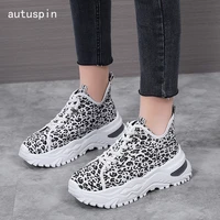 autuspin leopard sneakers women fashion canvas platform shoes for jogging vulcanized womens casual sneaker camouflage lady shoe
