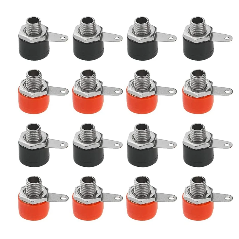 

40Pcs 4Mm Banana Plugs Socket Connectors Binding Post Terminal Wire Connectors For Connectors,20Pcs Red+20Pcs Black