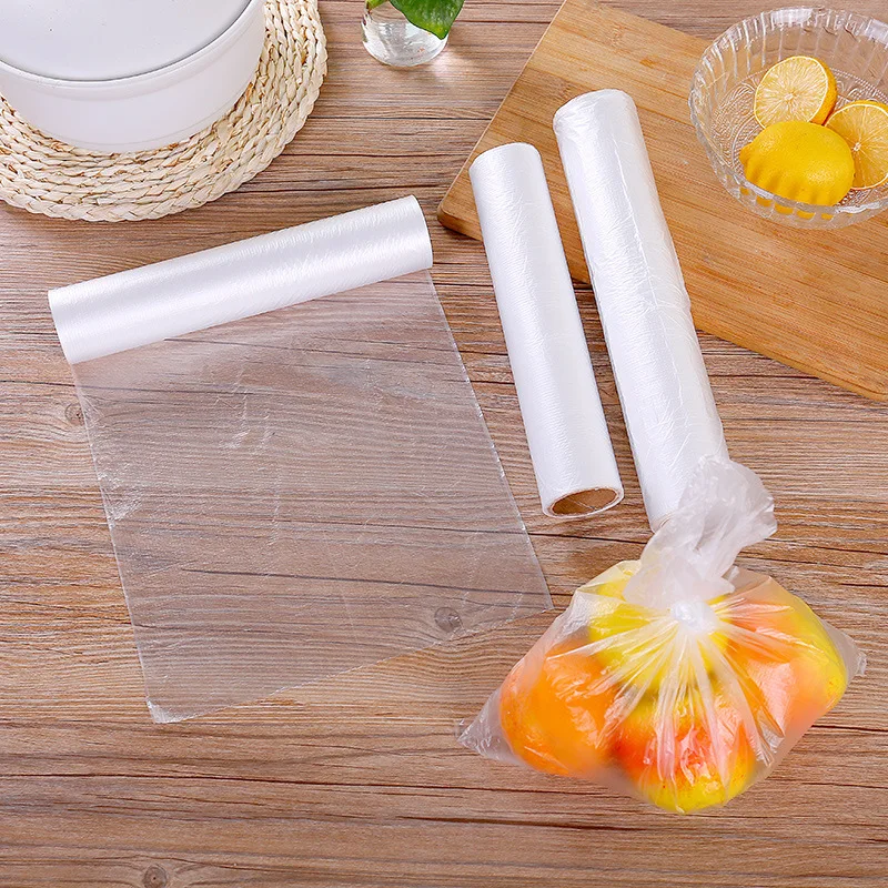 Купи 1 Roll 50Pcs Plastic Bags Disposable Wrap Kitchen Fresh Keeping Heat Sealer Food Saver Vacuum Fruit Storage Package Saran Wrap за 215 рублей в магазине AliExpress