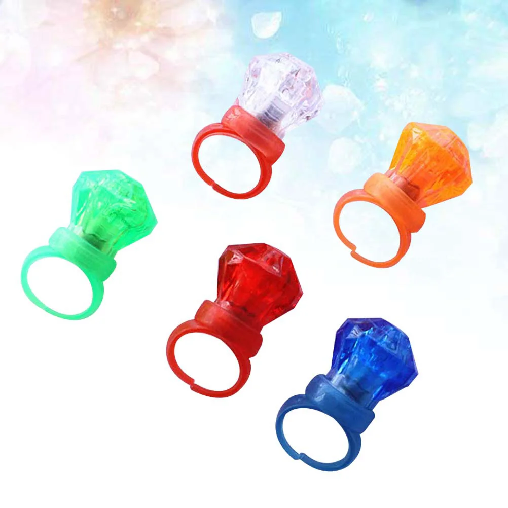 

24 Pcs Finger Lights Kids Luminous Finger Ring Kids Rubber Band LED Party Finger Ring Light Rings Rings Party Child