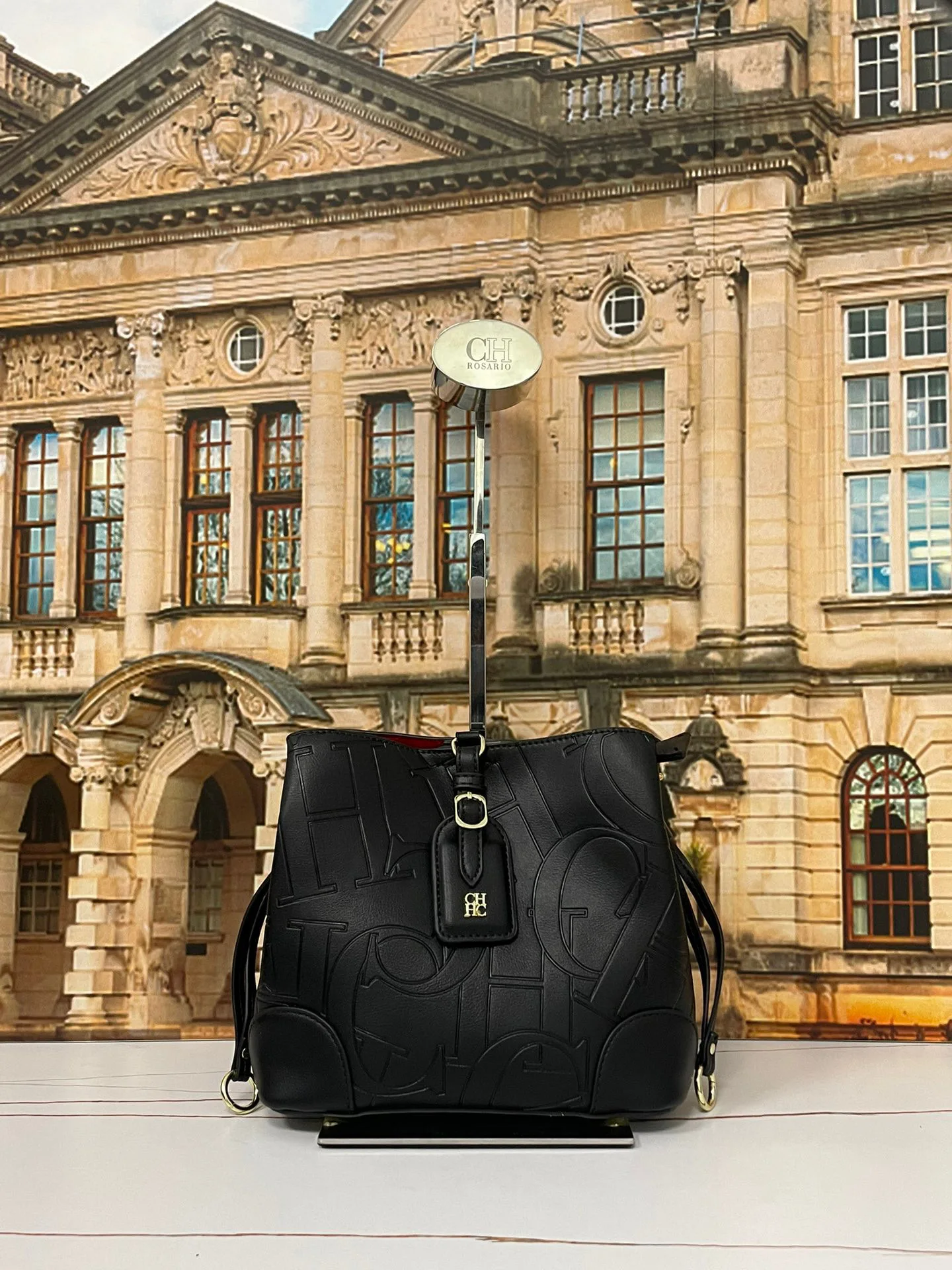 

CH BY CHARO Рождественская новинка Женская маленькая сумка-ведро с двойным ремешком дизайн с магнитной застежкой внутренняя мини-сумка