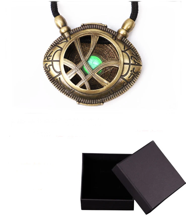 Doctor Strange Cosplay Steve Rings of Time and Space Props The Eye of Agamotto Necklace Halloween Cosplay Equipment Props images - 6