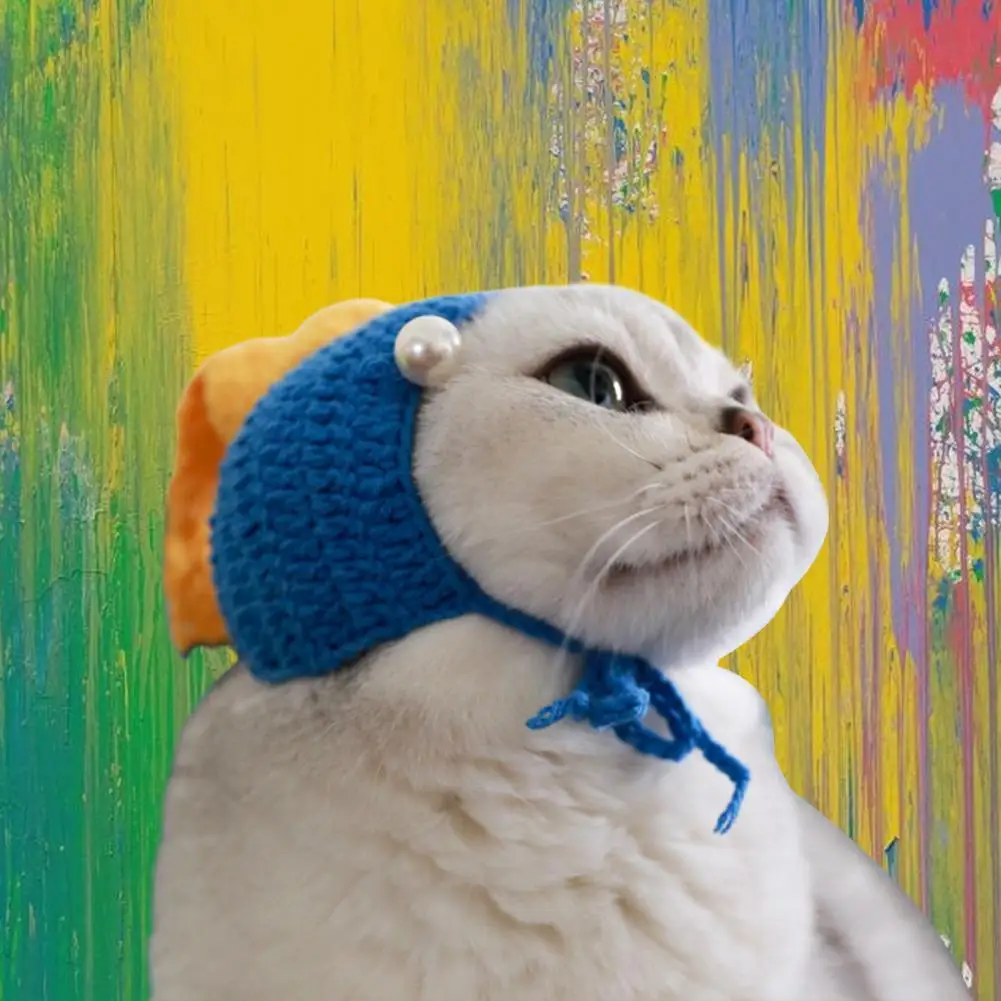 

Non-sticky Hair Hand Knitting Funny Hat Puppy Cap Cat Headwear Pet Accessories