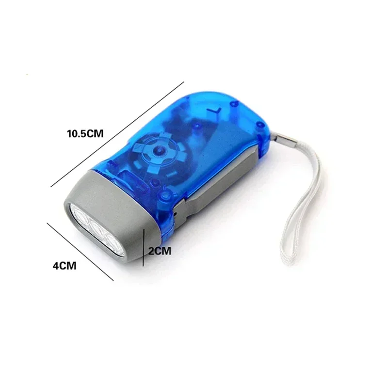 3светодиодный Динамо Заводной фонарик с ручным нажатием Кривошип NR без