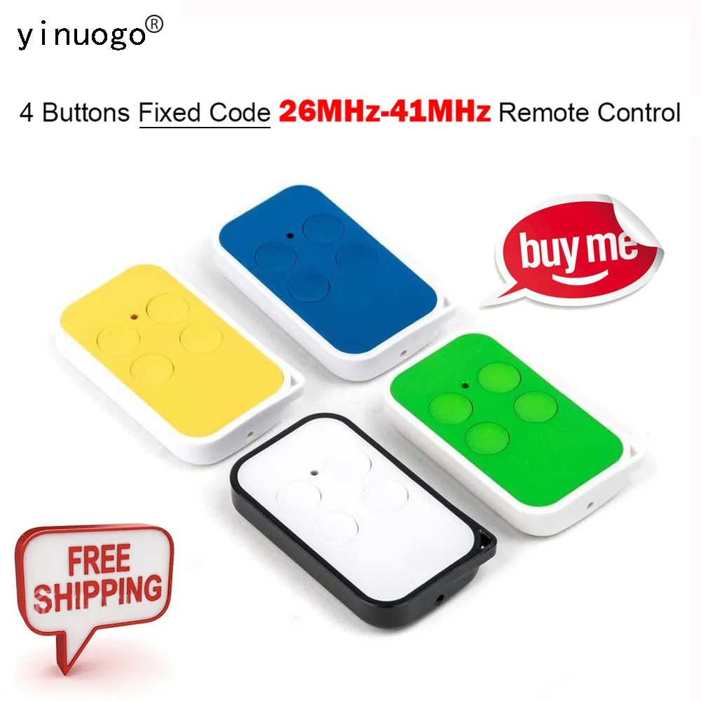26 мГц-41 мГц фиксированный код двери гаража пульт дистанционного управления для 26,995 мГц 29,875 мГц 30,875 мГц 30 900 мГц 40,685 мГц пульт дистанционного управления воротами