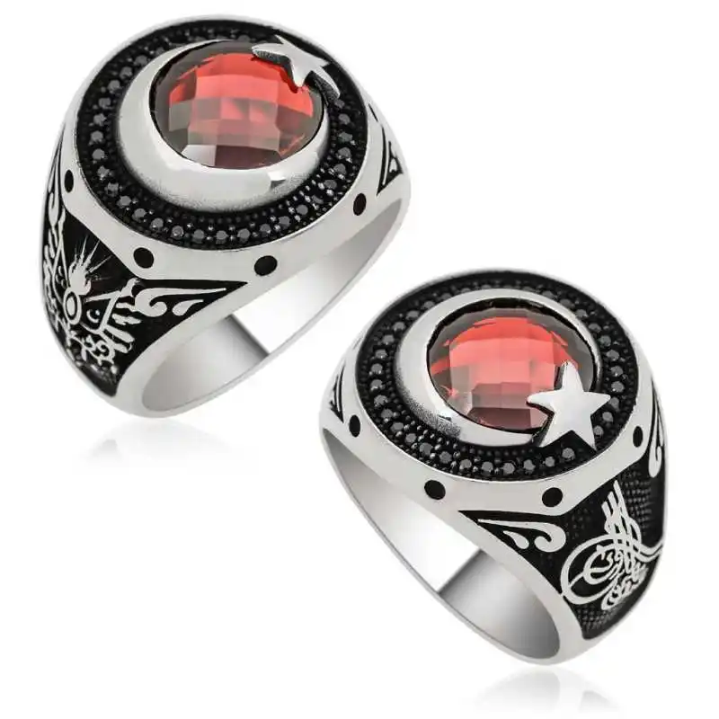 

Tevuli 925 Sterling Silver Moon Star Men 'S Ring