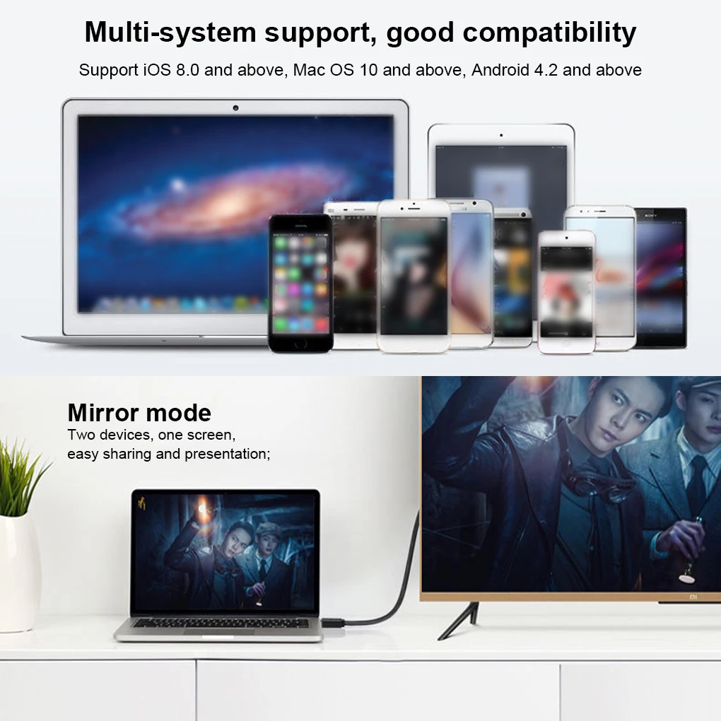 Беспроводной HDMI-совместимый адаптер G2 Wifi-ресивер 1080P HD ТВ-адаптер для Airplay Media Streamer