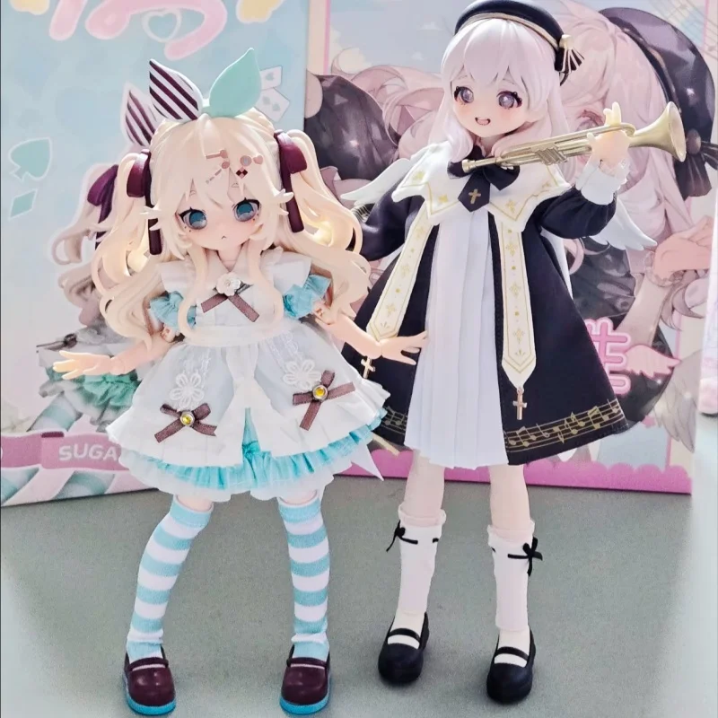 Фото Специальная шарнирная кукла 22 см Mjd Blind Box, серия Light Nightmare Twins, подвижная аниме-фигурка, коллекционная модель. №4
