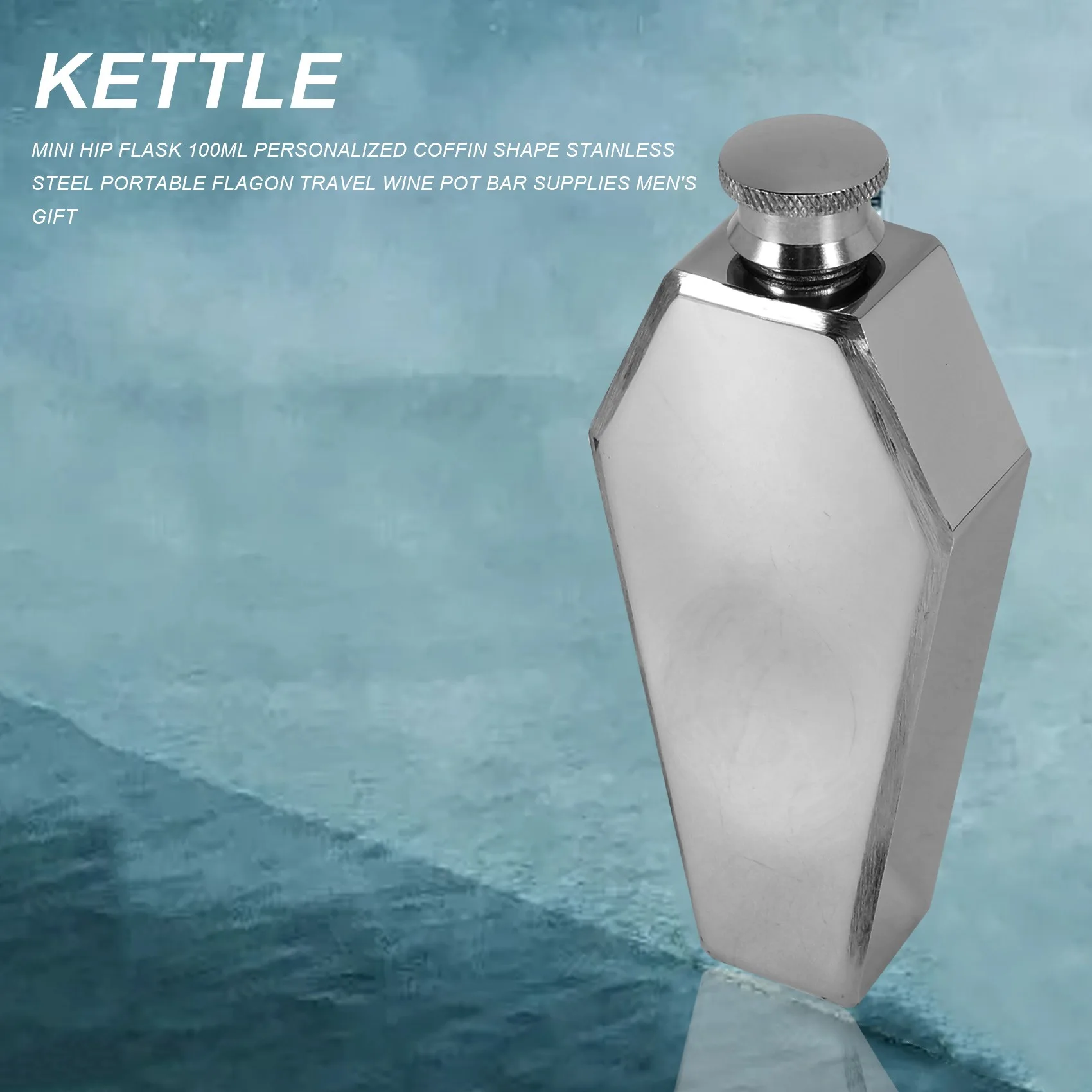 Мини-фляга на бедрах 100 мл персонализированная форма гроба портативный флакон из