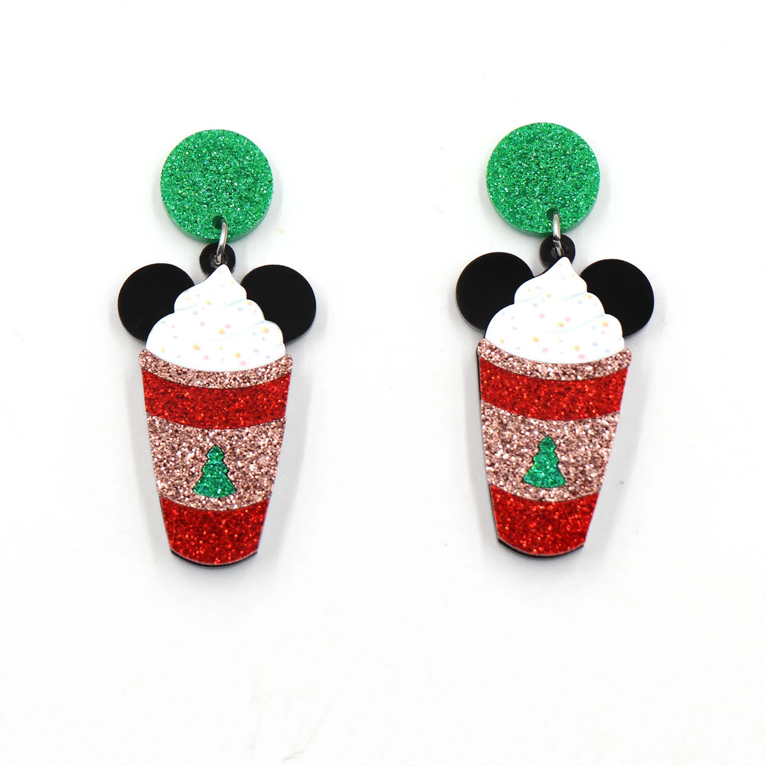 

New product CN Drop mouse ice cream women's Cute Christmas Acrylic Earrings