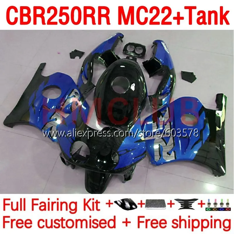 

+ Бак OEM для HONDA CBR250RR CBR250 CBR 250 RR 250RR MC22 90 91 92 93 94 1995 1996 1997 1998 1999 обтекатель 192No.221 глянцевый синий